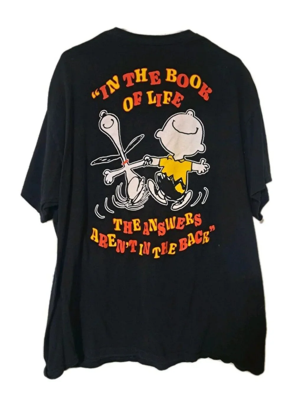 Peanuts Ripple Junction Mens Xlarge Black Tshirt Charlie Brown Snoopy‎